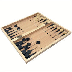 3 in 1 Wooden Chess Set Foldable Portable Educational Toy