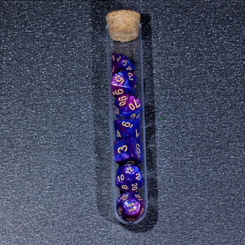 7pcs Test Tube Dice sided Dice Fun Indoor Game Toy Gift For Kids
