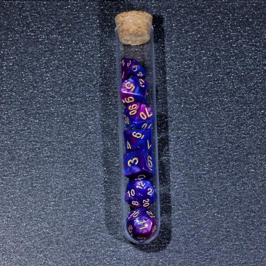 7pcs Test Tube Dice sided Dice Fun Indoor Game Toy Gift For Kids