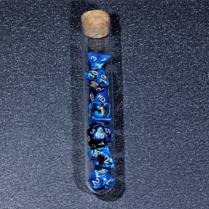 7pcs Test Tube Dice sided Dice Fun Indoor Game Toy Gift For Kids