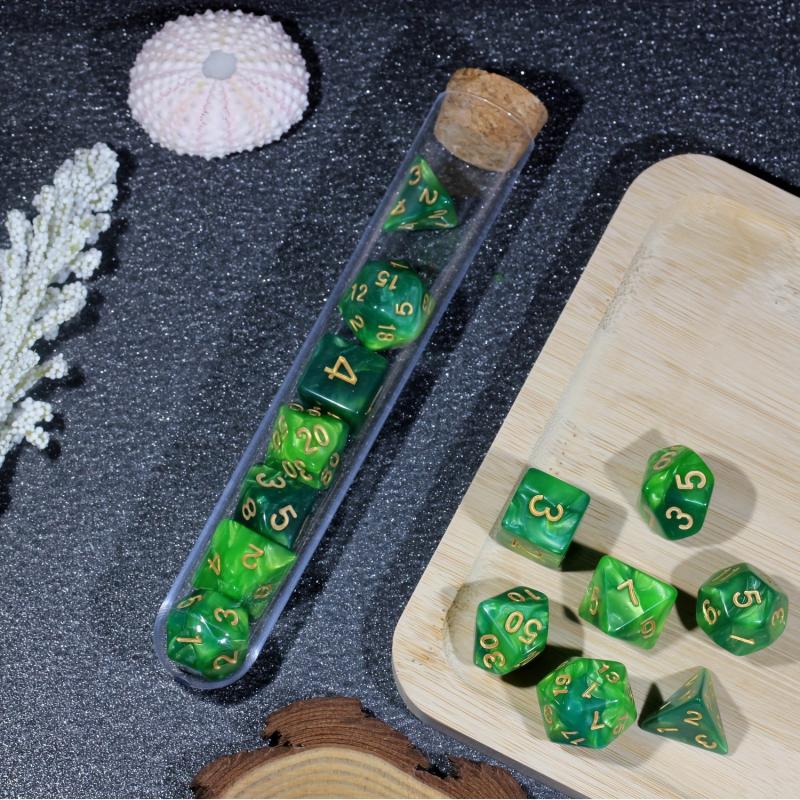 7pcs Test Tube Dice sided Dice Fun Indoor Game Toy Gift For Kids