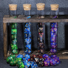 7pcs Test Tube Dice sided Dice Fun Indoor Game Toy Gift For Kids