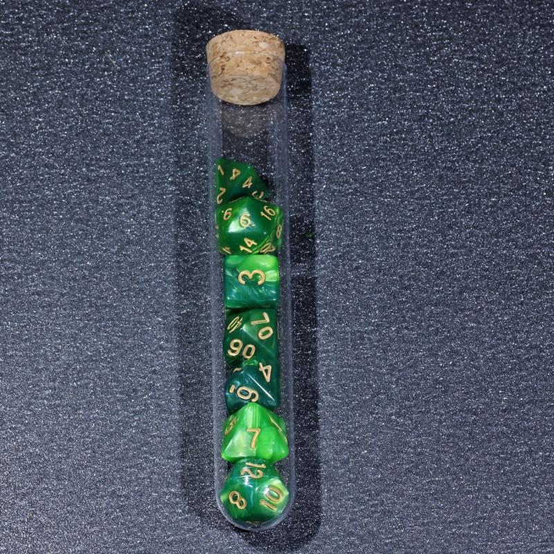 7pcs Test Tube Dice sided Dice Fun Indoor Game Toy Gift For Kids