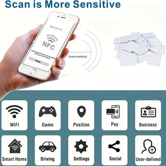 10pcs ReWritable NFC Tags 504 Bytes Memory for All NFC Phones