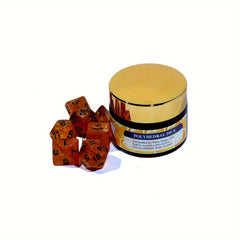 Honey Themed Polyhedral Dice Set with Bottle for Tabletop Games