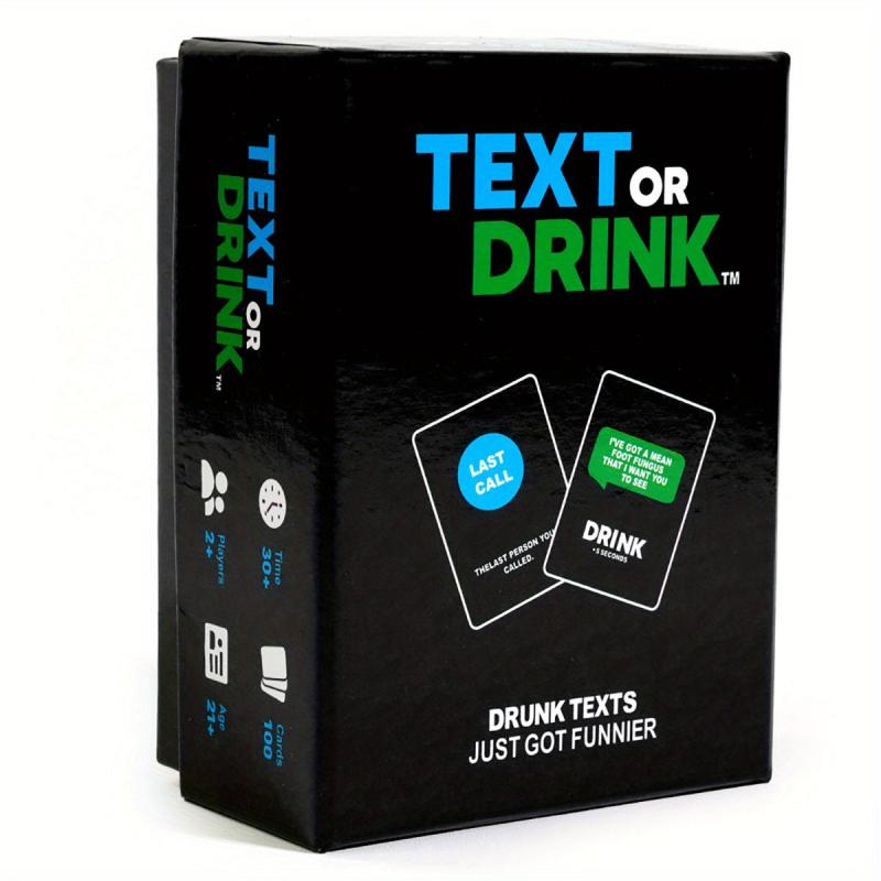 Text Or Drink English Drinking Game For Parties