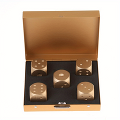 Aluminium Alloy Dices Set for Poker Game with Storage Box