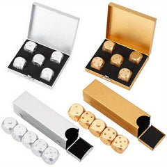Aluminium Alloy Dices Set for Poker Game with Storage Box