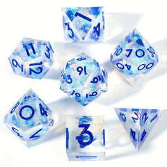 7pcs Sharp Edge Polyhedron Dices for Role-playing Games