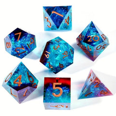 7pcs Sharp Edge Polyhedron Dices for Role-playing Games