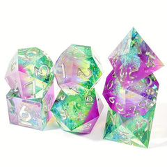7pcs Sharp Edge Polyhedron Dices for Role-playing Games