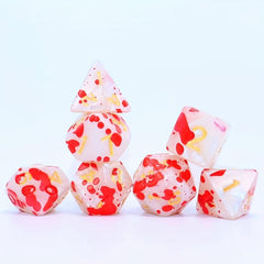 Blood-Stained Red Polyhedral Dice Set 7-Piece