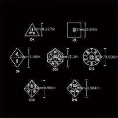 7pcs Resin Green Dragon's Eye Devil's Eye Dices Board Game