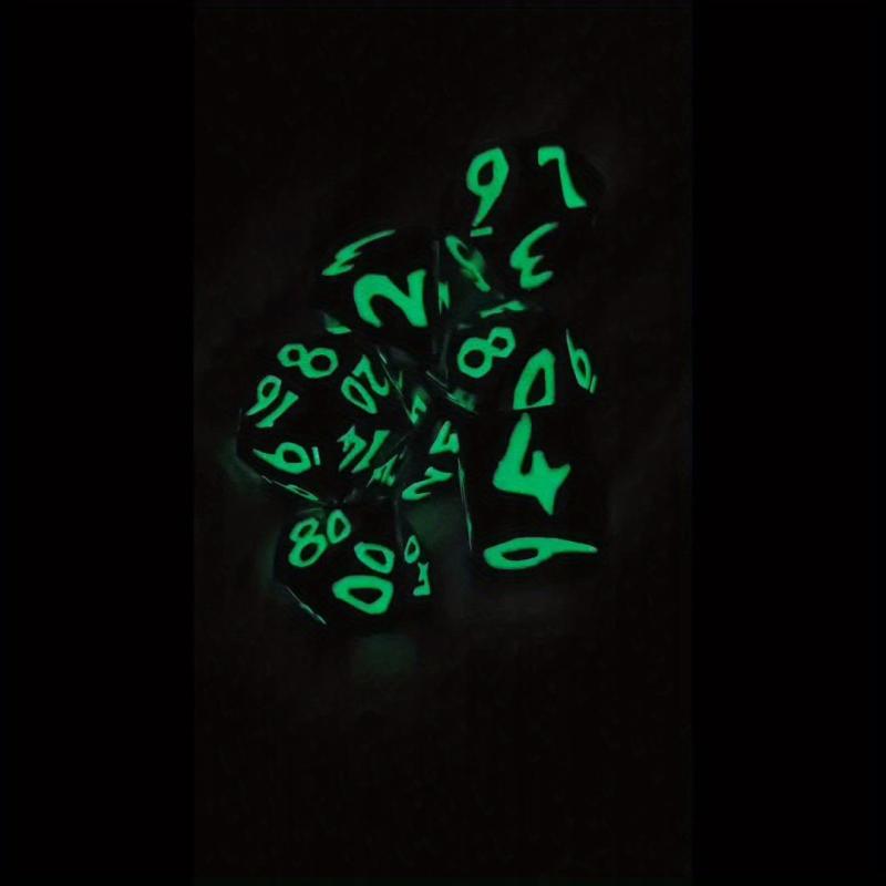 Dragon Scale Metal Glowing Dice Set