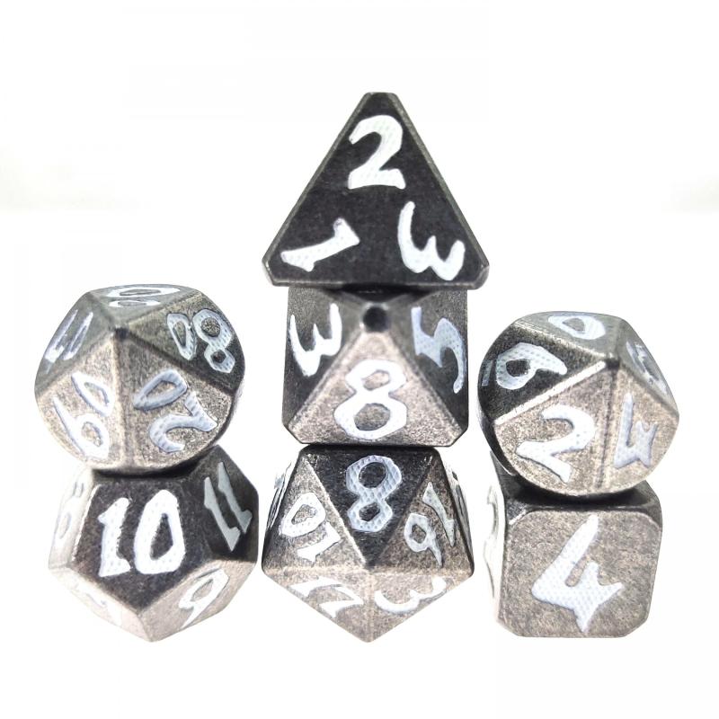 Dragon Scale Metal Glowing Dice Set