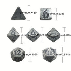 Dragon Scale Metal Glowing Dice Set