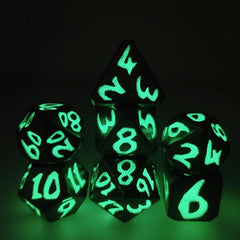 Dragon Scale Metal Glowing Dice Set