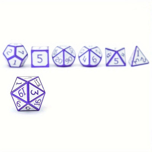 7pcs Metal Dice Set For Halloween Party