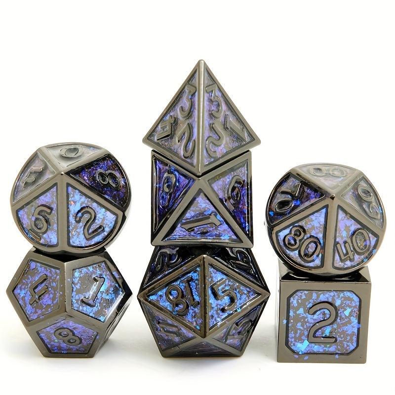 7pcs Metal Dice Set For Halloween Party