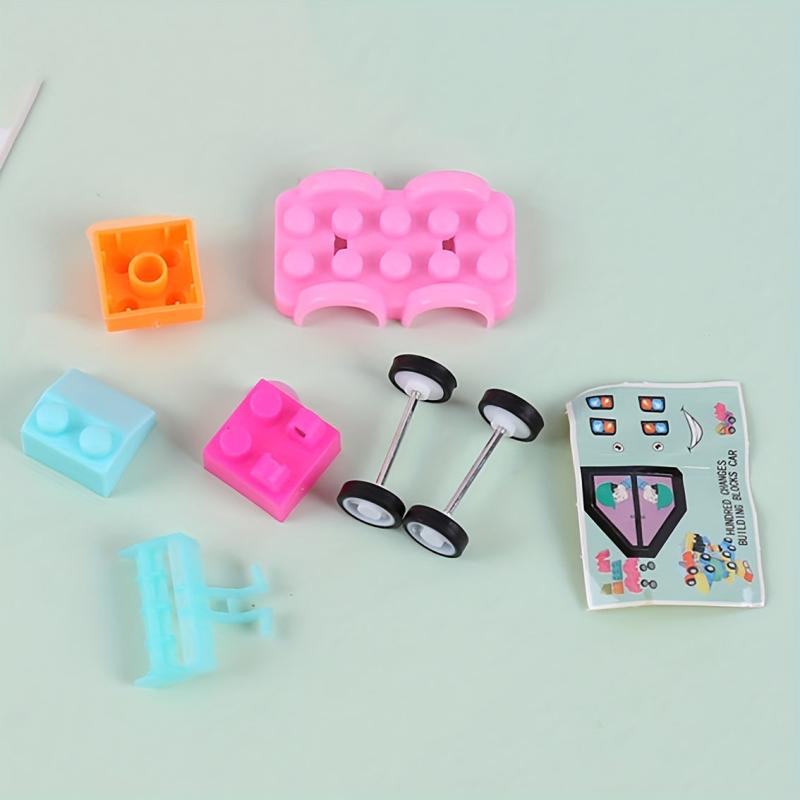10pcs Cartoon Mini Puzzle Building Blocks Car Toys