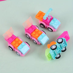 10pcs Cartoon Mini Puzzle Building Blocks Car Toys