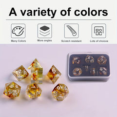7pcs Polyhedral Dice Set for Tabletop Games