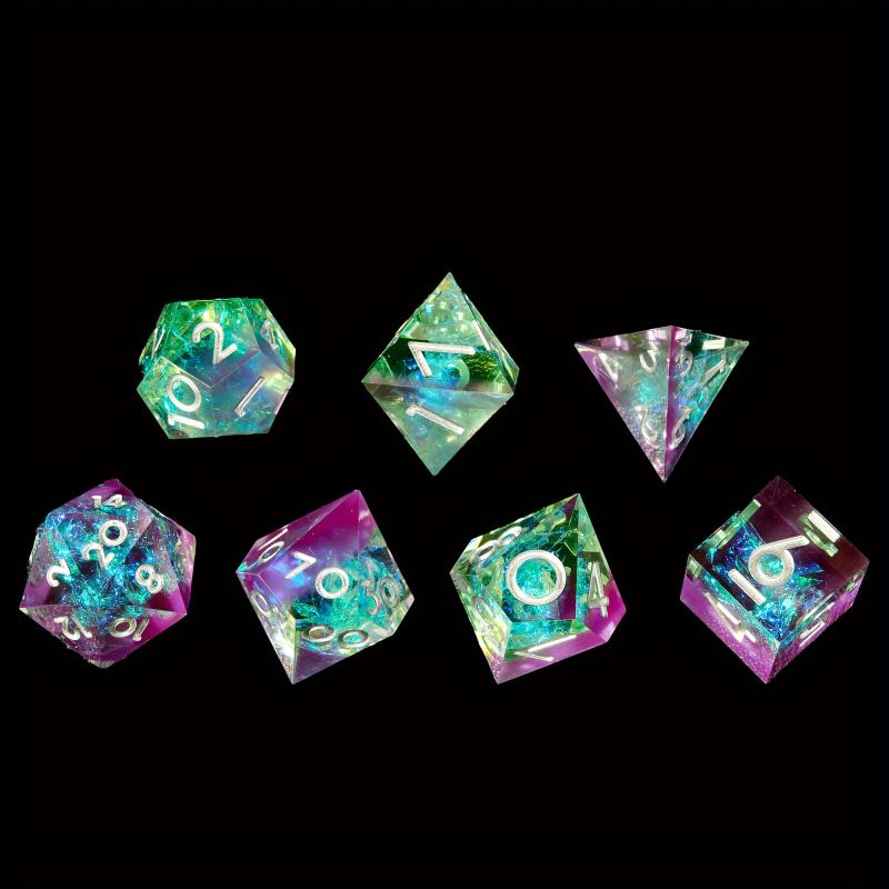 7pcs Polyhedral Dice Set for Tabletop Games - Halloween and Christmas Toys