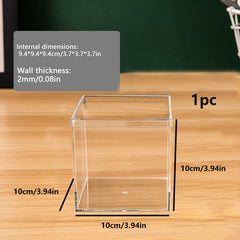 Square Acrylic Dustproof Storage Box for Hand Models