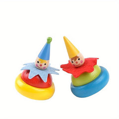 2pcs Wooden Colorful Decompression Gyros Gift