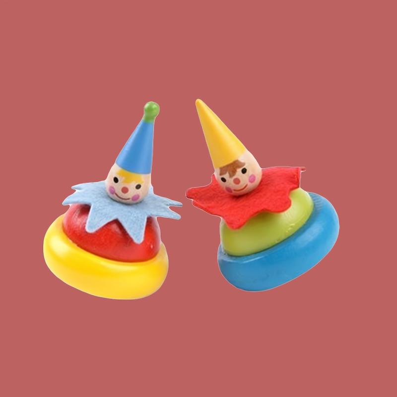 2pcs Wooden Colorful Decompression Gyros Gift