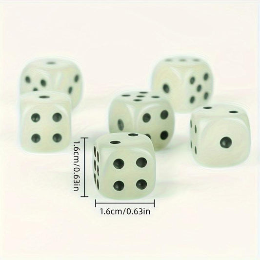 Glow In The Dark Dice Set And Dot Acrylic Rounded Dot Dices