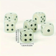 Glow In The Dark Dice Set And Dot Acrylic Rounded Dot Dices