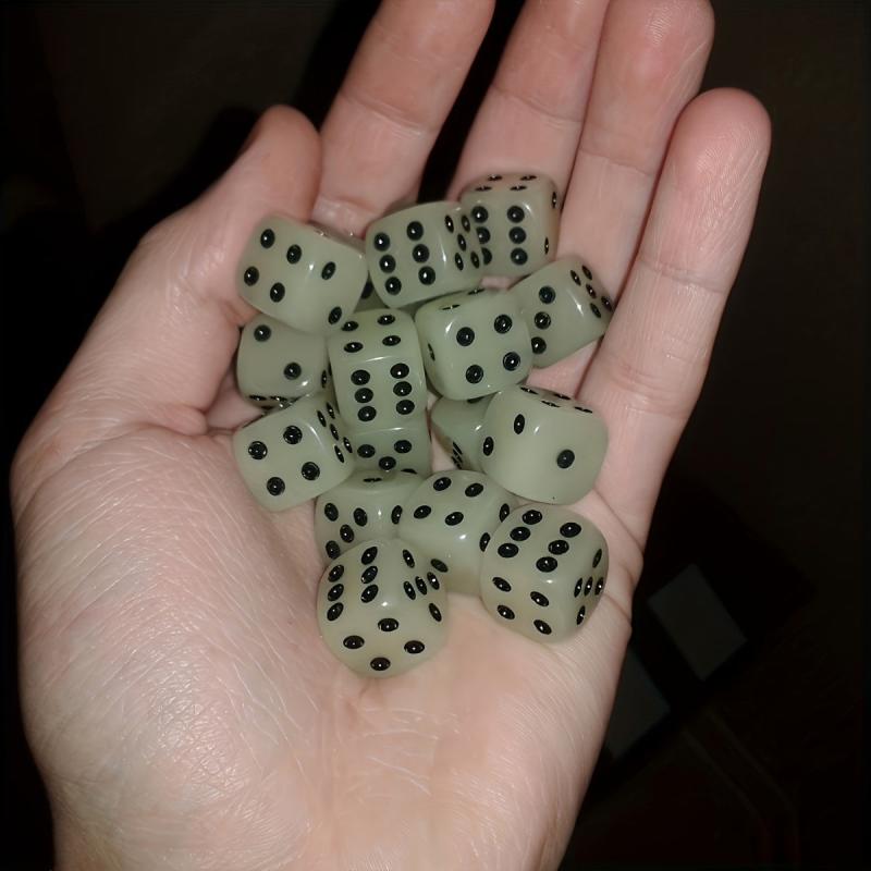 Glow In The Dark Dice Set And Dot Acrylic Rounded Dot Dices