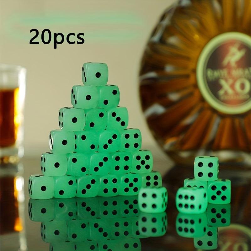 Glow In The Dark Dice Set And Dot Acrylic Rounded Dot Dices
