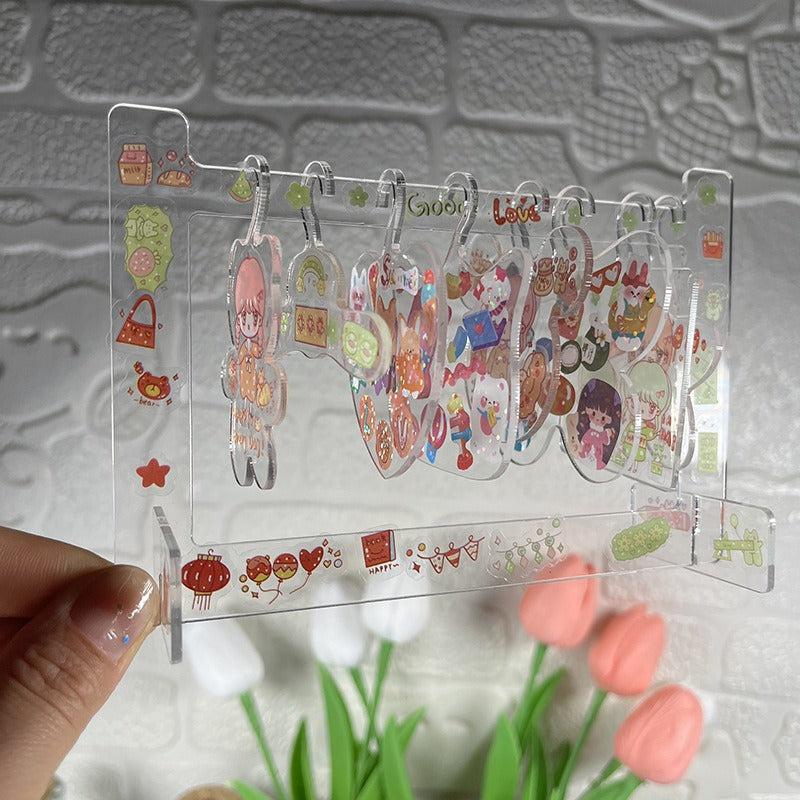 Guka Hanger Acrylic DIY Creative Decorative Chuck Hand Ledger Sticker Set
