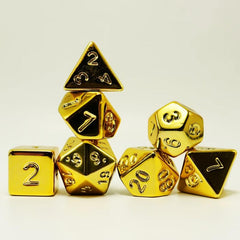 7 Piece Yellow Dice Set for Tabletop RPG