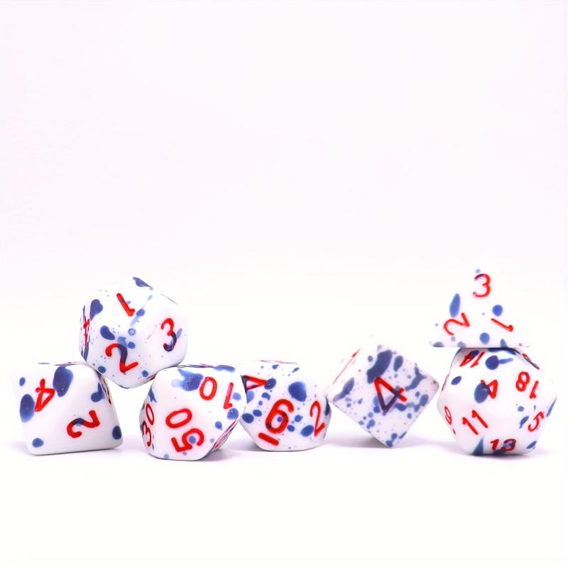 7pcs Dark Spray Painted Temperature Changing Magical Dice Set