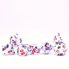 7pcs Dark Spray Painted Temperature Changing Magical Dice Set