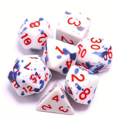 7pcs Dark Spray Painted Temperature Changing Magical Dice Set