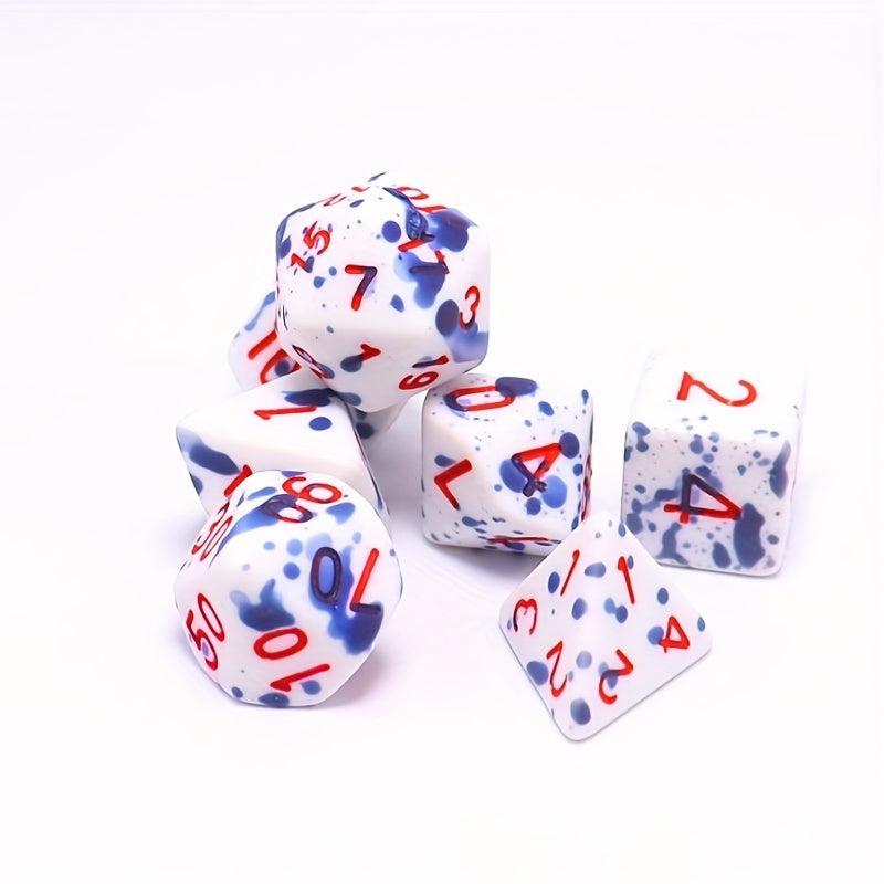 7pcs Dark Spray Painted Temperature Changing Magical Dice Set