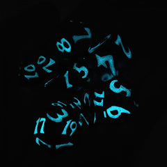 7pcs Dragon Scale Luminous Metal Polyhedral Dices For Board Game