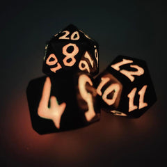 7pcs Dragon Scale Pink Luminous Polyhedral Dices Board Game