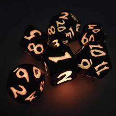 7pcs Dragon Scale Pink Luminous Polyhedral Dices Board Game