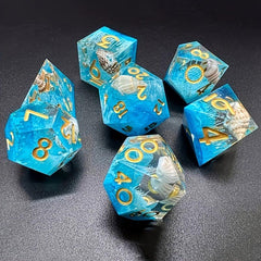 7pcs Polyhedral Resin Dice RPG Tabletop Game Gift
