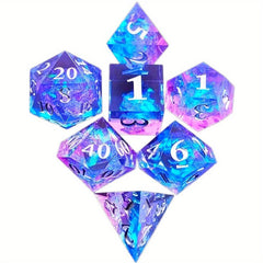 7pcs Polyhedral Resin Dice RPG Tabletop Game Gift