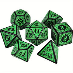 Multicolored Polyhedral Dice Set for Board Games