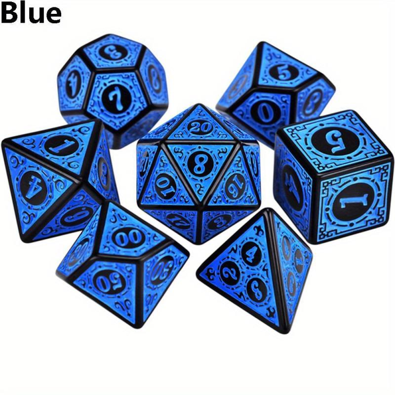 Multicolored Polyhedral Dice Set for Board Games