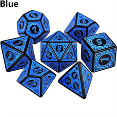 Multicolored Polyhedral Dice Set for Board Games