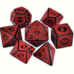 Multicolored Polyhedral Dice Set for Board Games