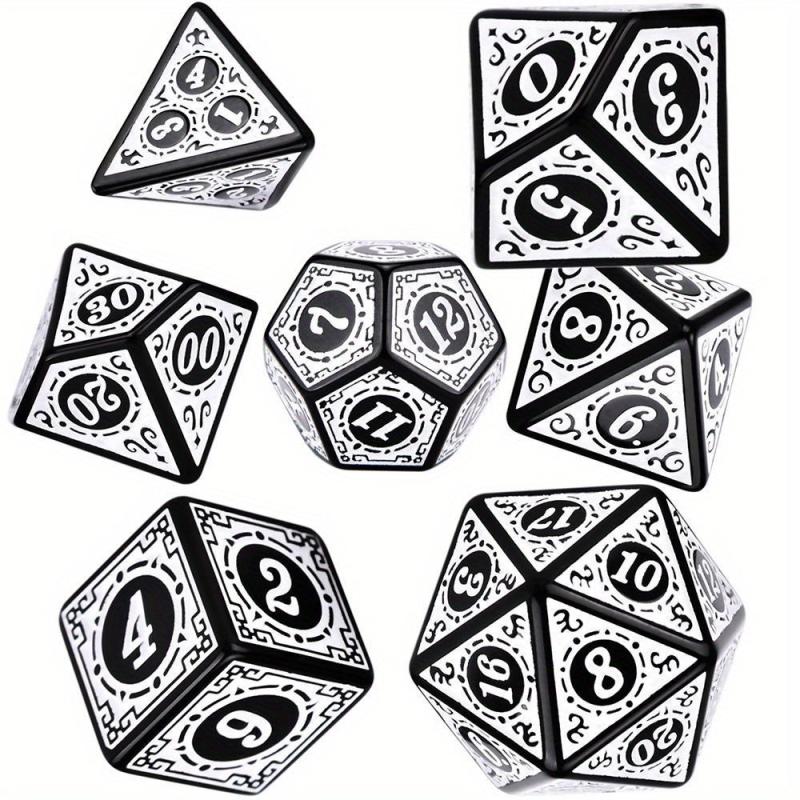 Multicolored Polyhedral Dice Set for Board Games